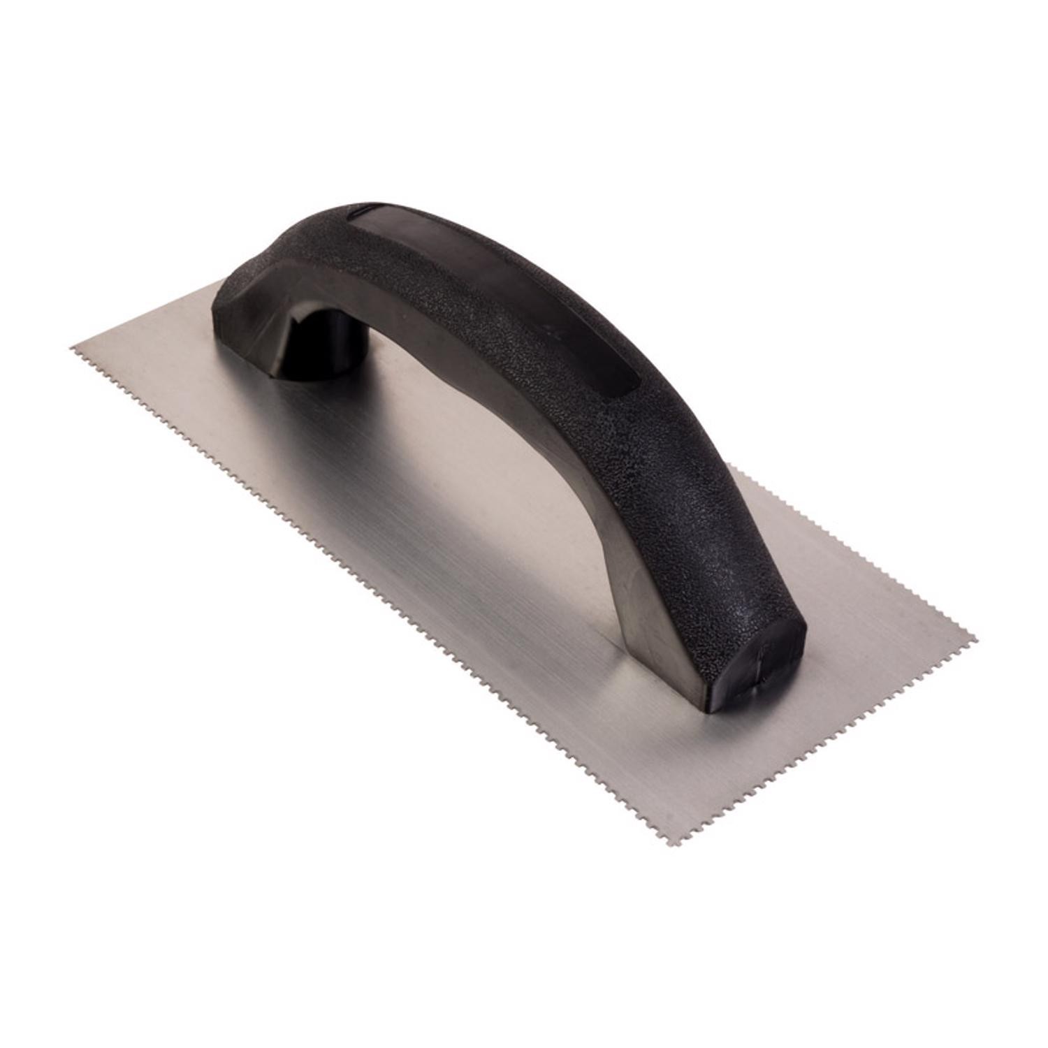 QEP 10-180-12 Double Sided Steel Blade Trowel 9 x 4 in. with Plastic Handle