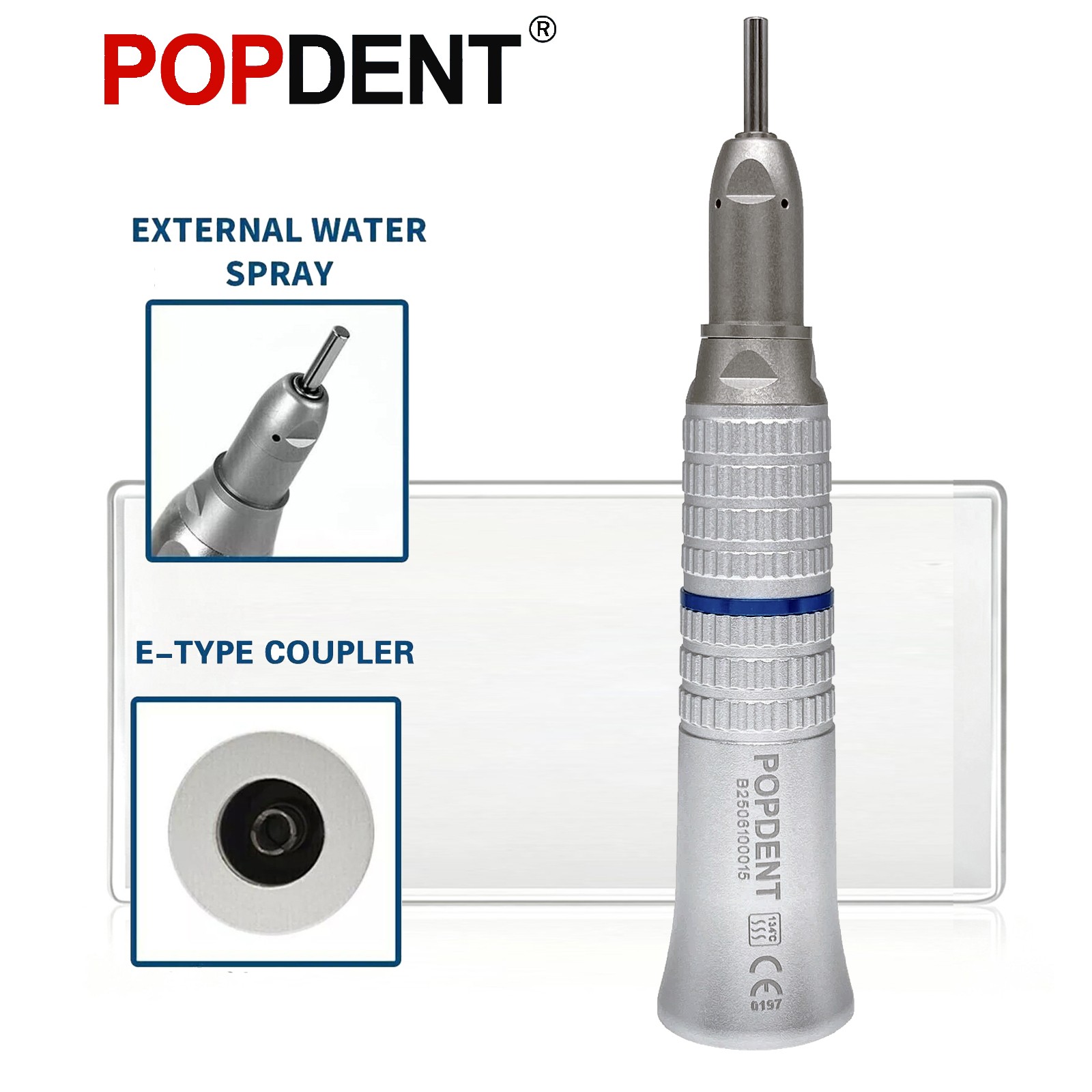 NSK Style Dental Slow Low Speed Straight Handpiece Nose Cone E-type POPDENT HP