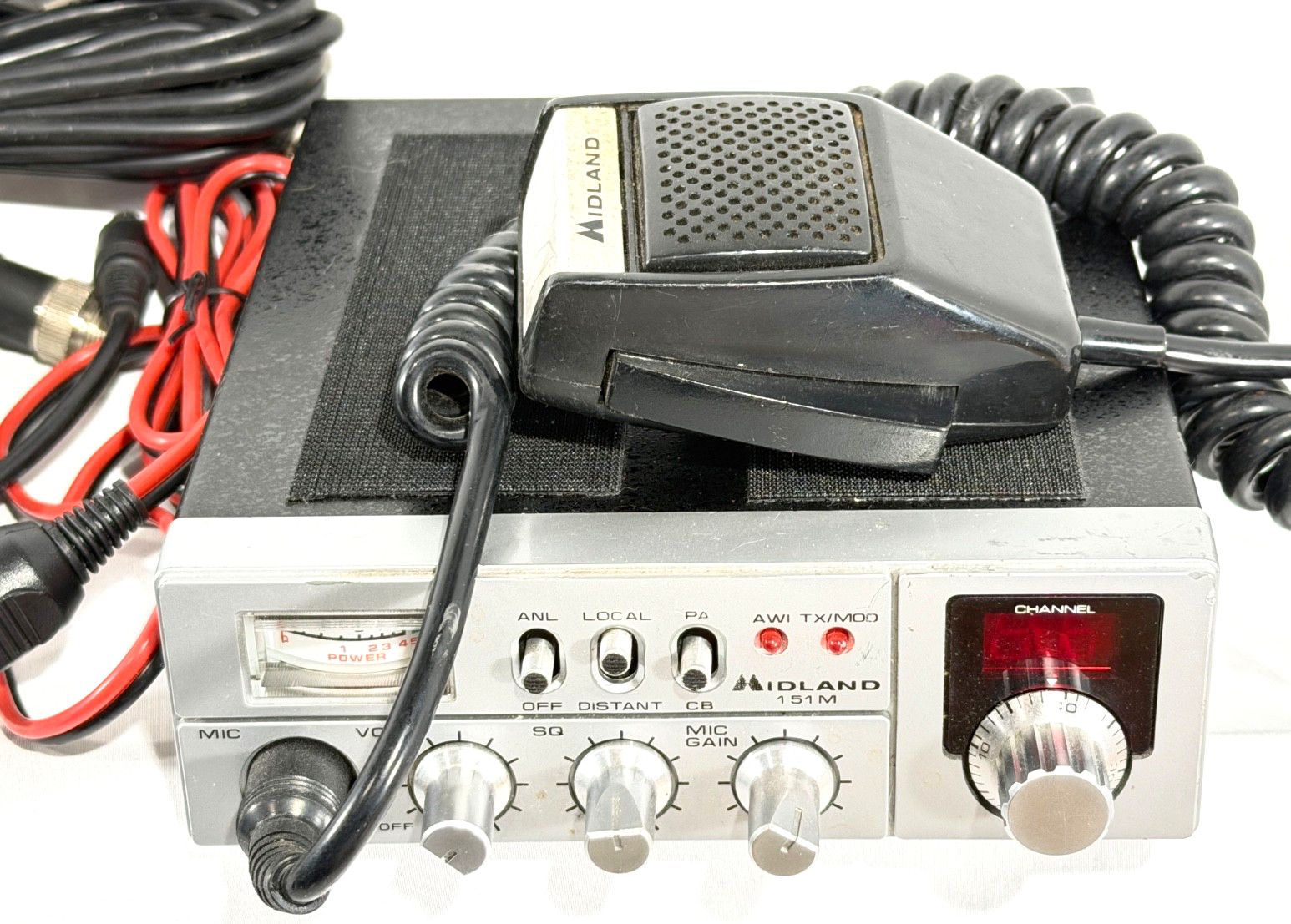 Vintage Midland 151M40 Channel Cb Radio Console 1981 Model 77-151 plus cords