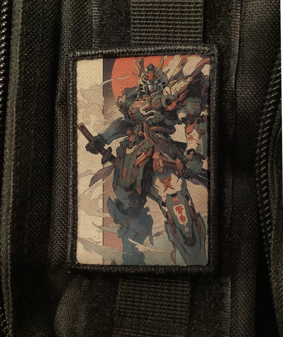 Gun Dam Vintage Style Robot Samurai Patch Morale Hook [sub]