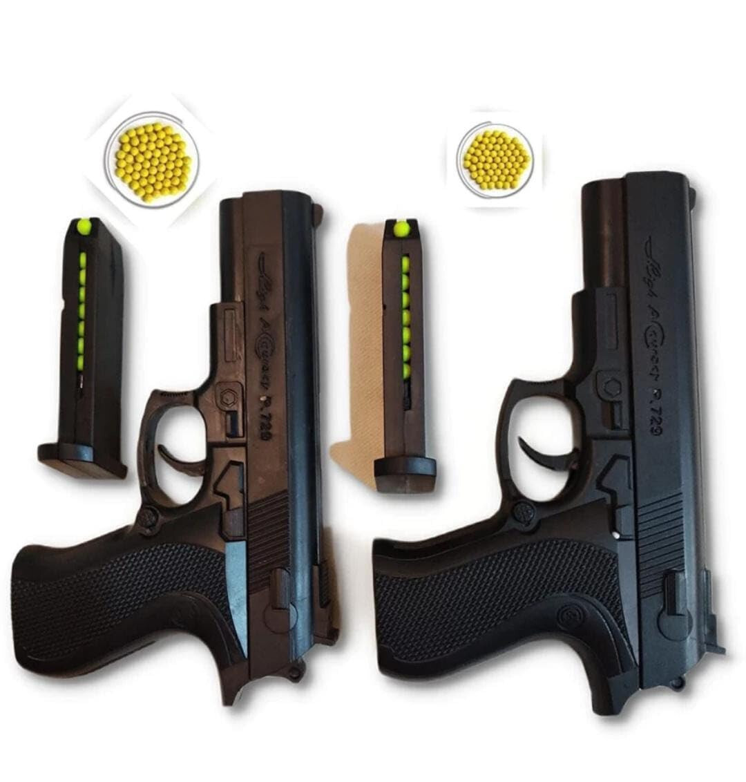 Shivraj® PUBG Toy Pistol – 8 Round BB Gun for Kids – 60 Bullets Included