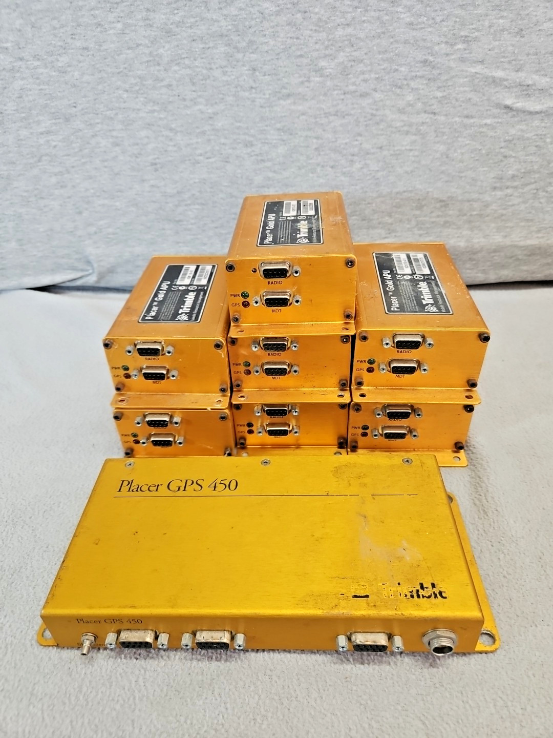 Lot Of 7 Placer Gold APU Trimble 1 Placer GPS 450 (A8)