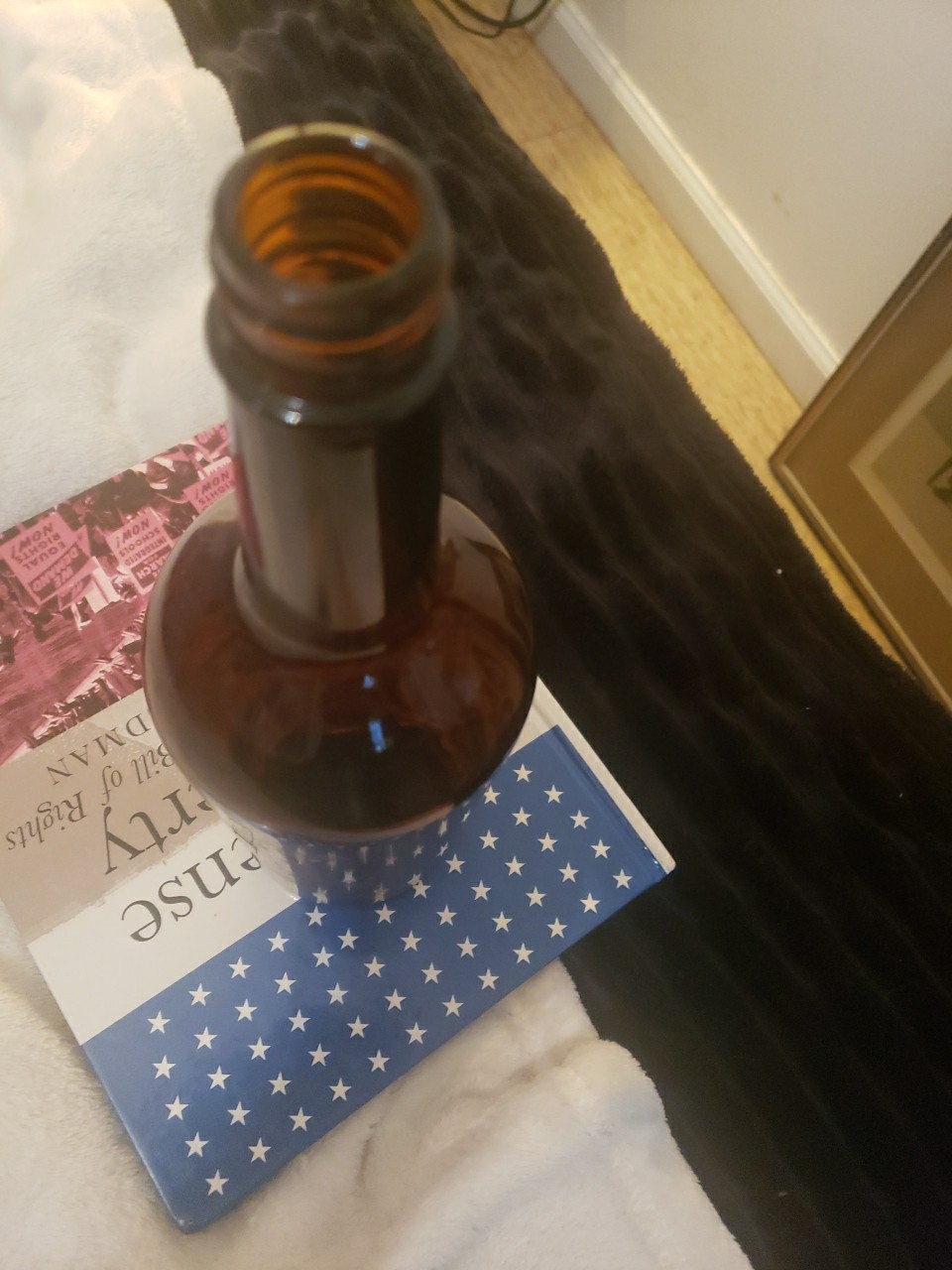Amber Glass Liquor Bottle