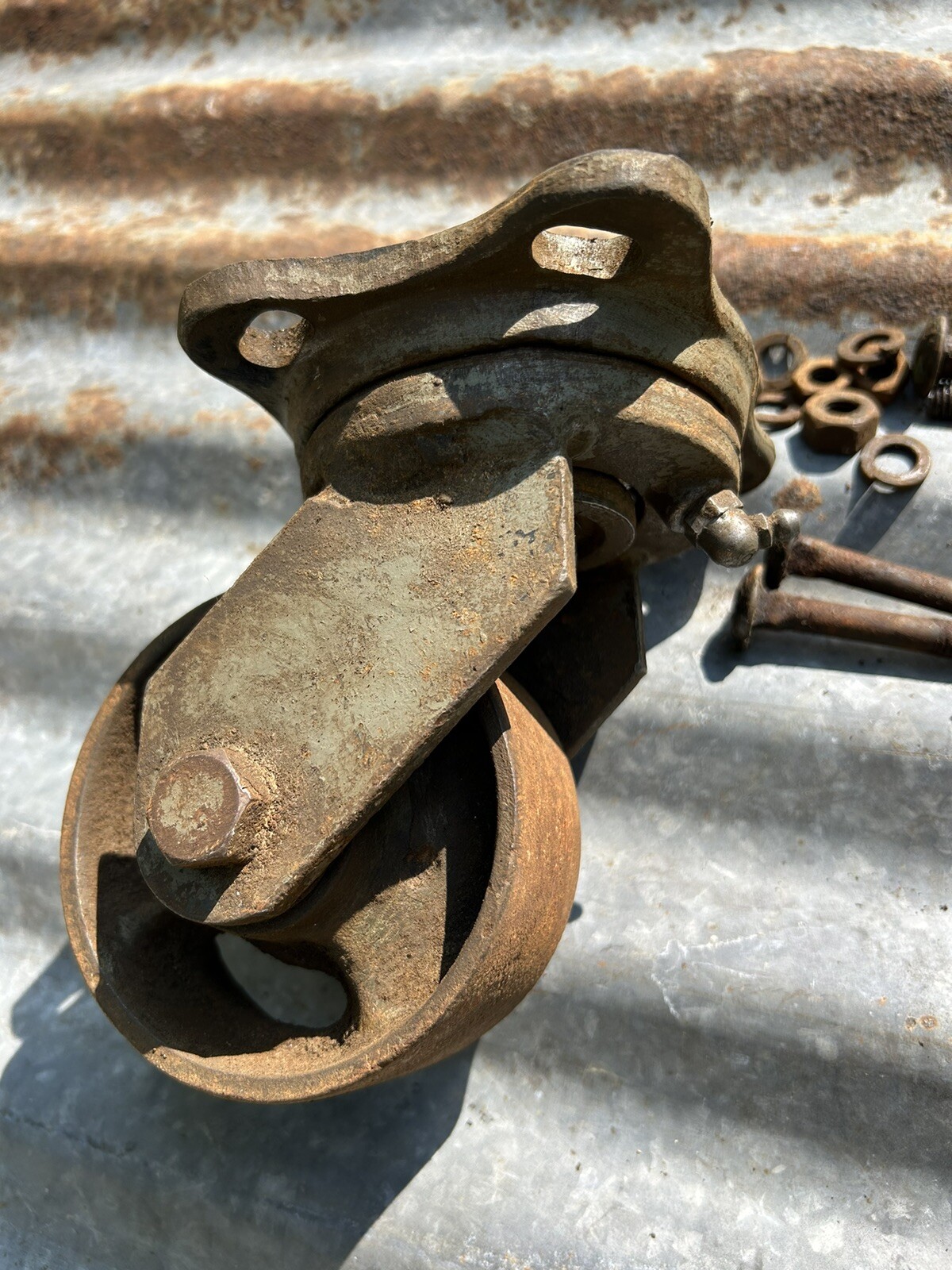 Vintage Albion Service Castor Industrial Wheel, Michigan 4”x1.75” Bearings, Port
