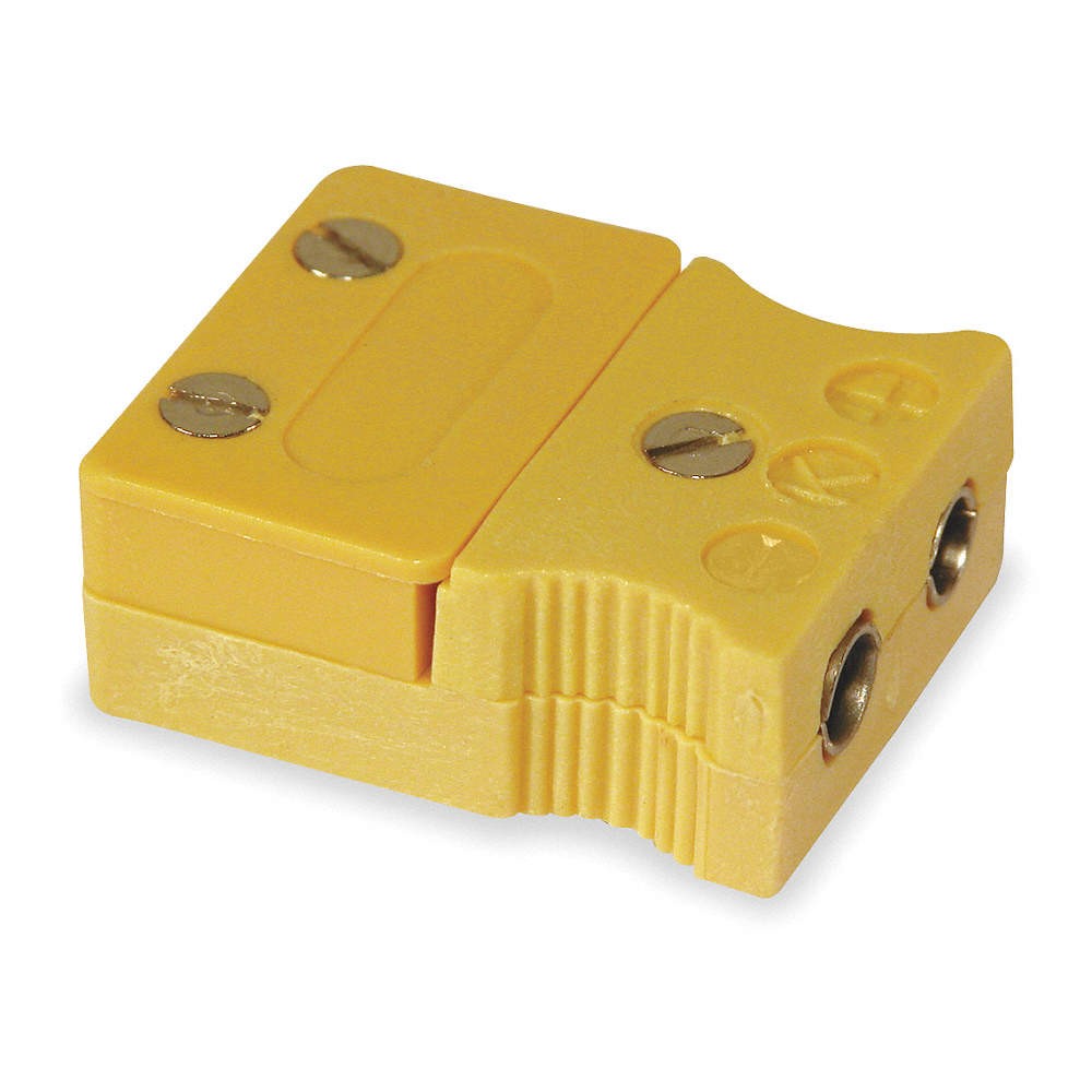 TEMPCO TCAR-1009 Thermocouple Jack,K,Yllw,QD,Glss Filled 5ZY34