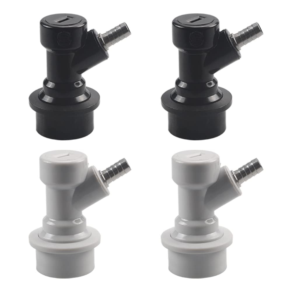 2 Pair ball lock keg couplers Barb Gas&Liquid beer Quick Disconnects Sets