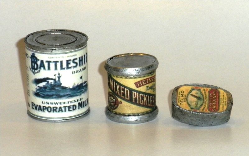 1:6 scale WW II U.S. food can set "A"