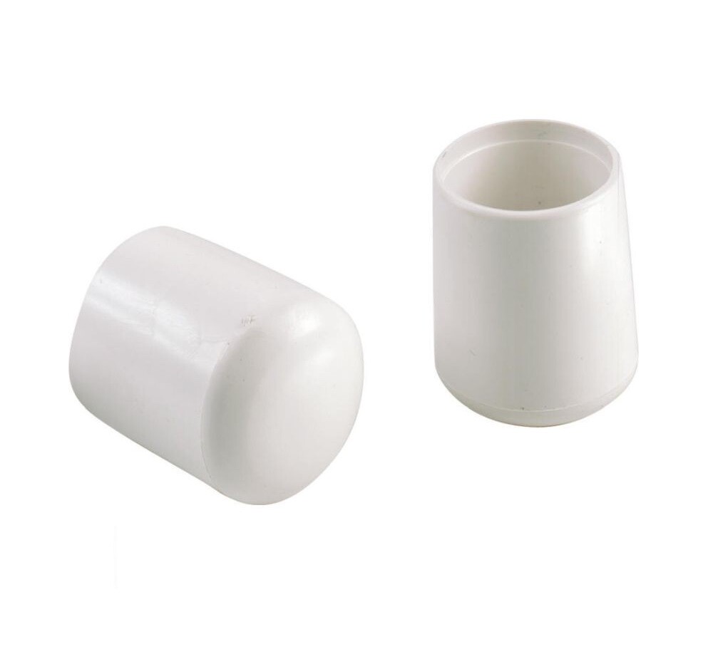 Shepherd 9200 5/8-Inch Hi-Vinyl Leg Tips, 4-Pack, White