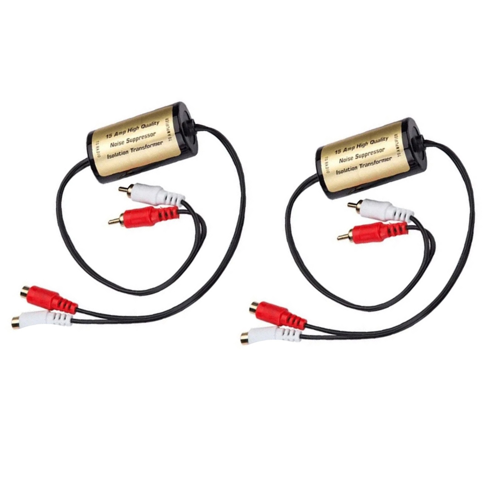 Car AMP Noise Filter RCA Ground Loop Isolator for Audio and Stereo System Setup