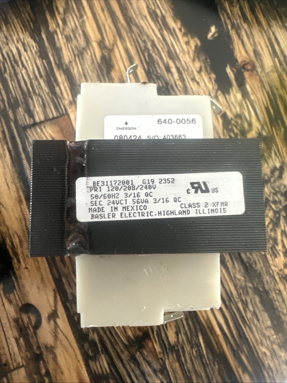 Basler Electric Transformer BE31172001 24VCT 56VA