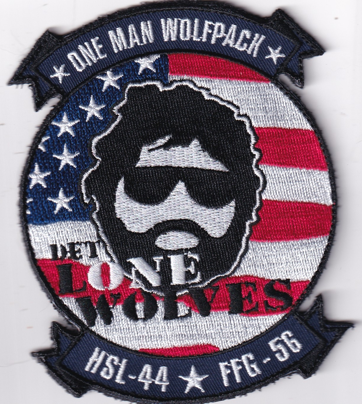 HSL-44 FFG-56 Det Lone Wolves One Man Wolfpack large patch US Navy Aviation