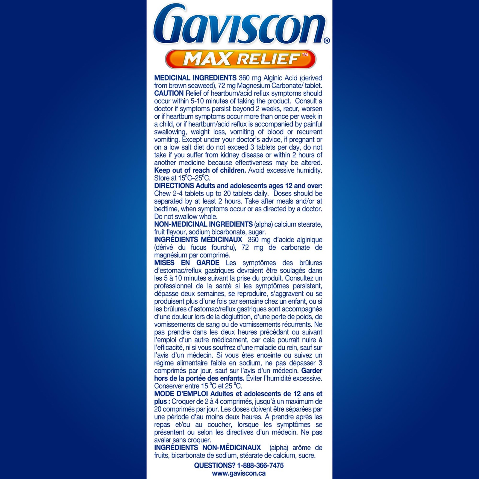 Gaviscon Max Berry Heartburn Relief 18 Count