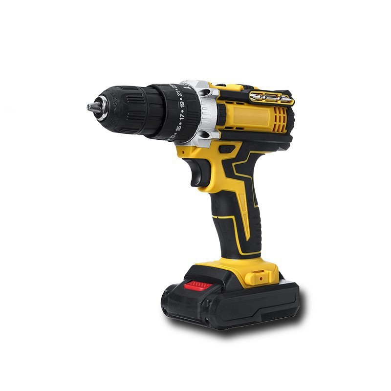 21V Cordless Impact Drill Kit 2 Batteries 25PCS Accessories Tool Set
