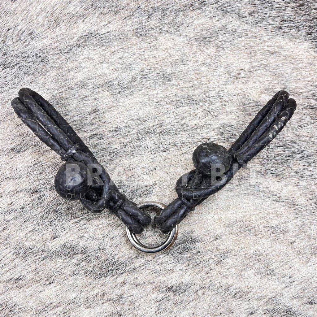 Vintage Dark Plaited Leather Hobbles