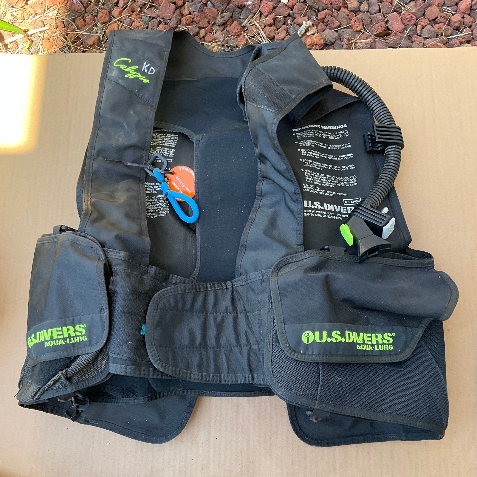 US Divers SCUBA Vest Buoyancy Compensator Men's Extra Large Calypso