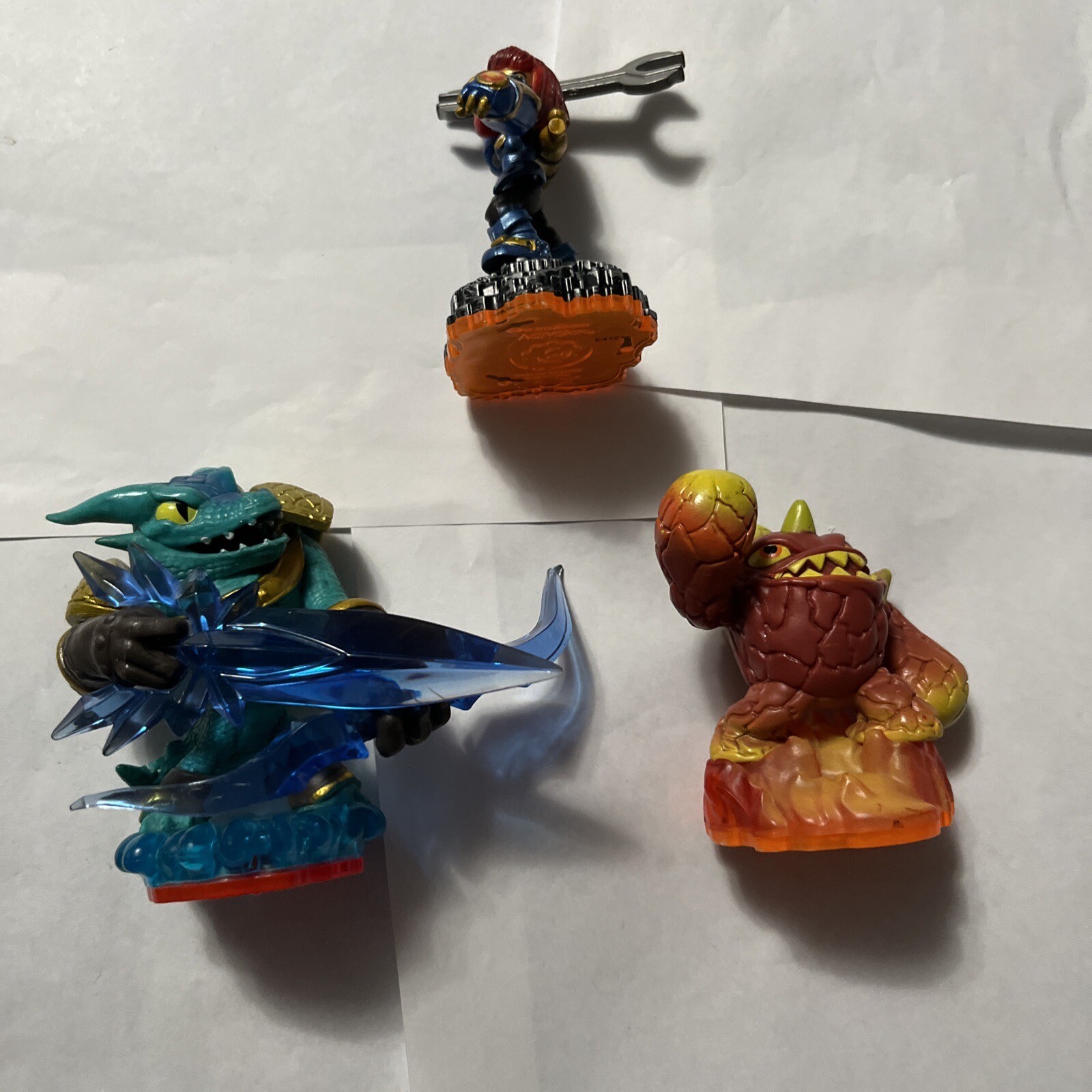 Skylander Lot Of 3 Characters Snap Shot Eruptor Sprocket Pre Owned