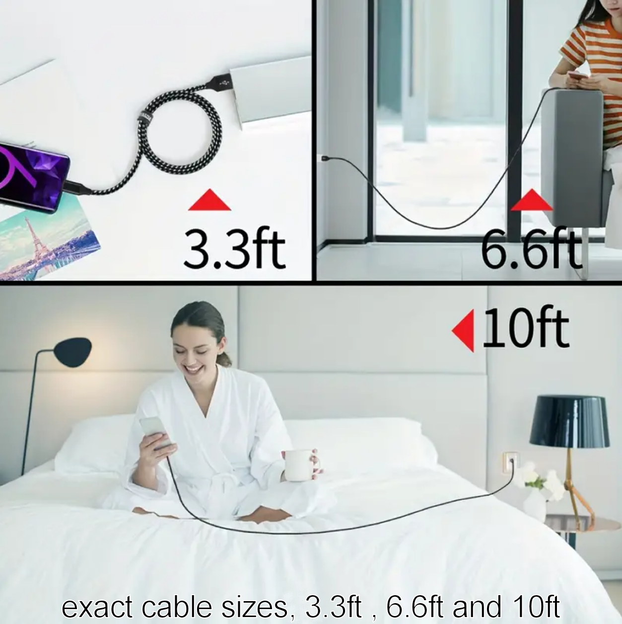 Braided USB Type-C USB-C to USB-A Fast Charge Cable Cord Charger Charging Sync
