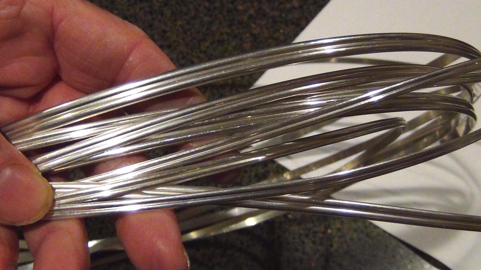 Double Half Round sterling silver wire pick size and length 925 ring bracelet