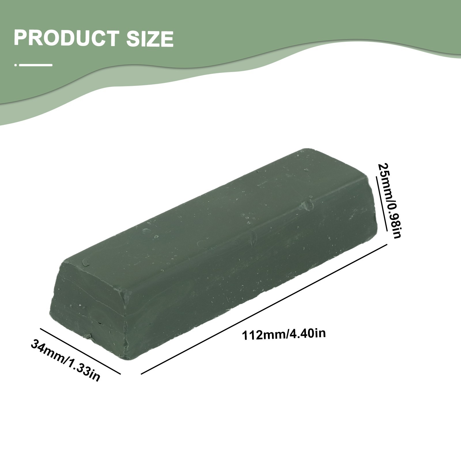 Polishing Paste Compound Chromium Green Grinding Paste 112x34x25mm 1pc