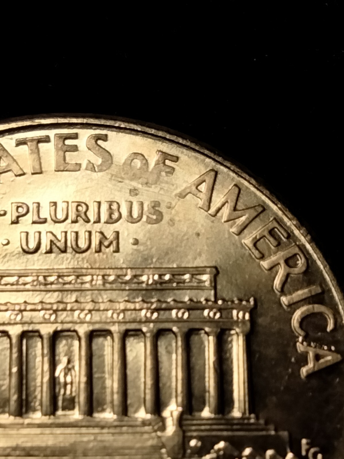 1999 D Lincoln Memorial Cent Struck Thru Grease