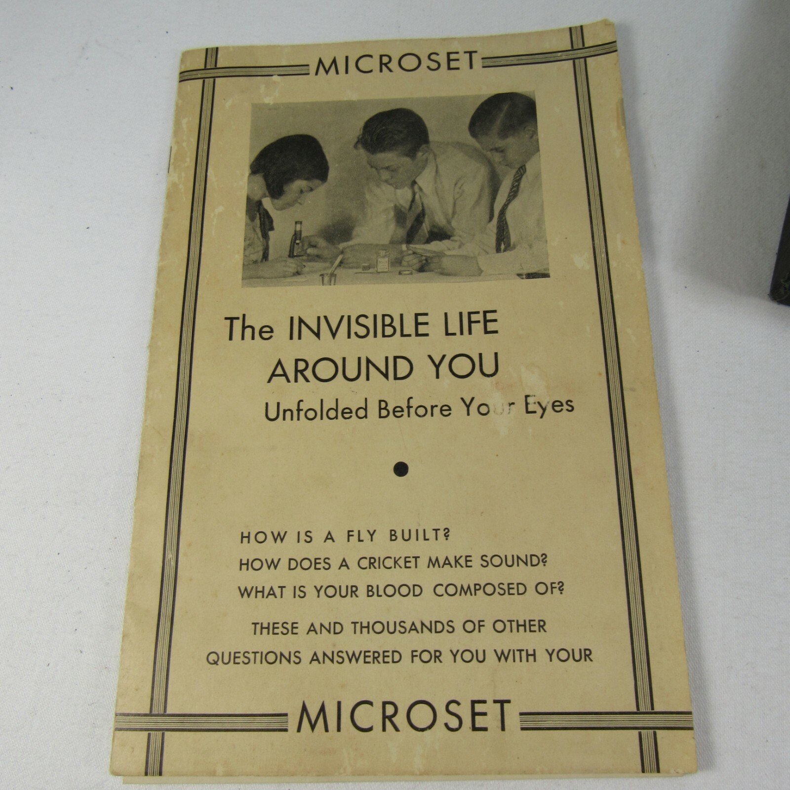 Vintage1950's Microset Model 2M 70 X Microscope Set