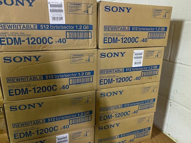 5 PACK SONY EDM1200C 1.2GB 512B/S 5.25" REWRITABLE MAGNETO OPTICAL DISK