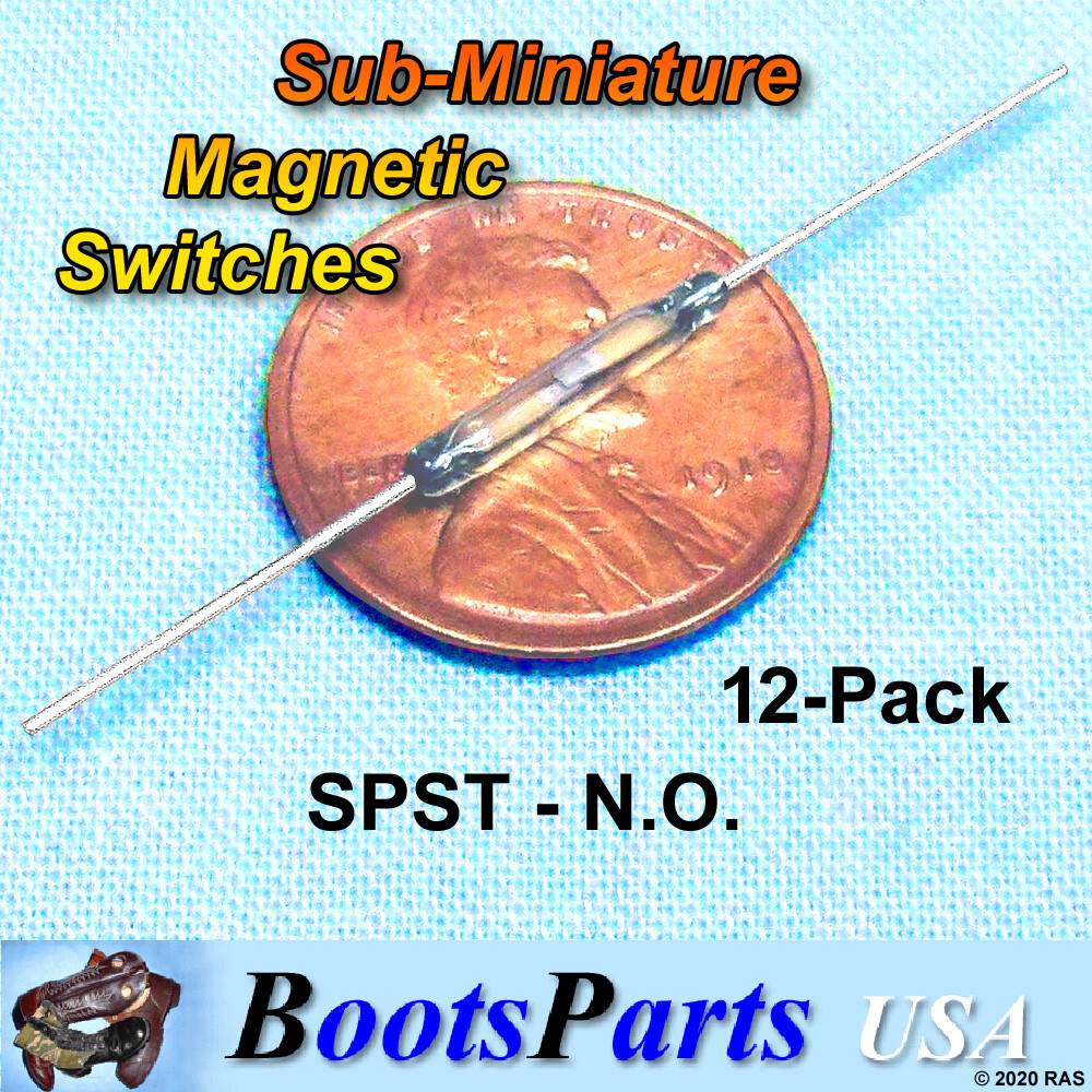 (12) Tiny MAGNETIC Switches for SECRET hidden uses, 500 mA, 100 VAC *USA SELLER*