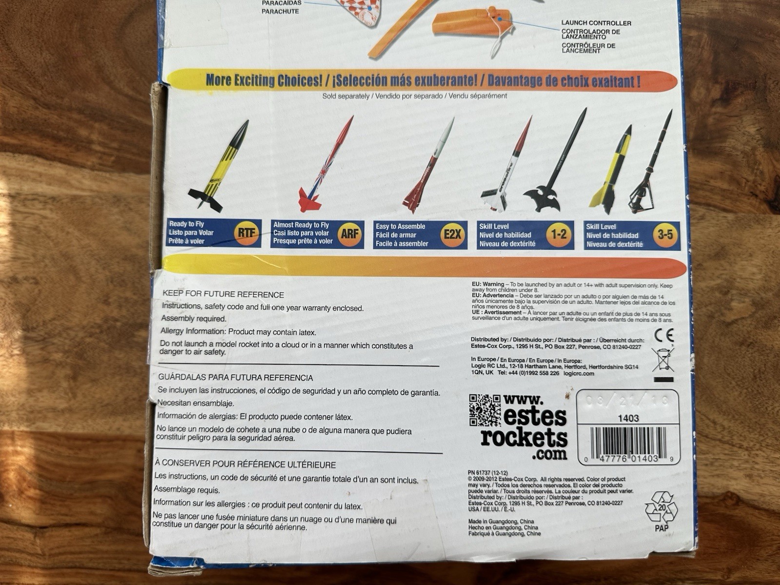 ESTES Model Rocket Starter Sets Patriot #1843 & Riptide #1403 *NO ENGINES*