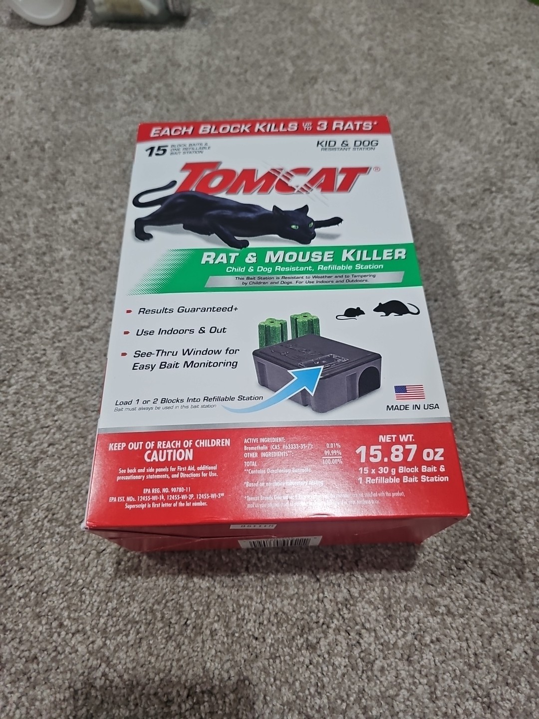 Tomcat Rat and Mouse Killer Child and Dog Resistant, Refillable Station