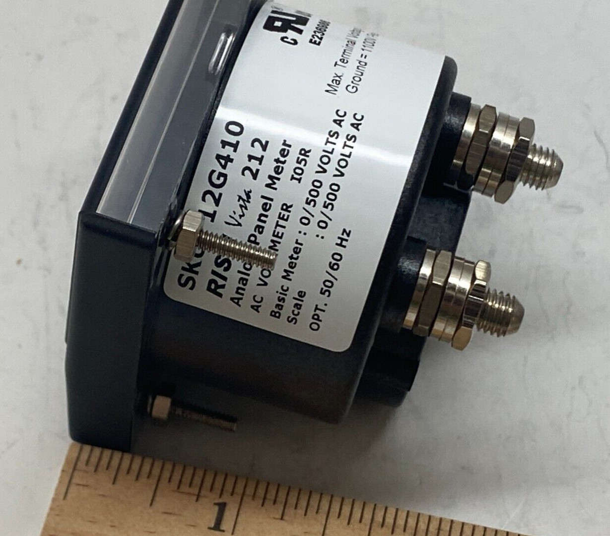 2-1/2" Analog AC Voltage Panel Meter (0 to 500 VAC) - AC Volt Gauge Panel Meter