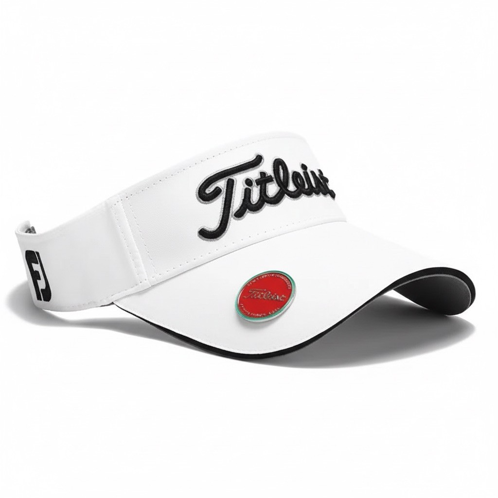 Titleist FJ PROV1 White Golf Visor Hat Adjustable Sun Visor with Ball Marker New