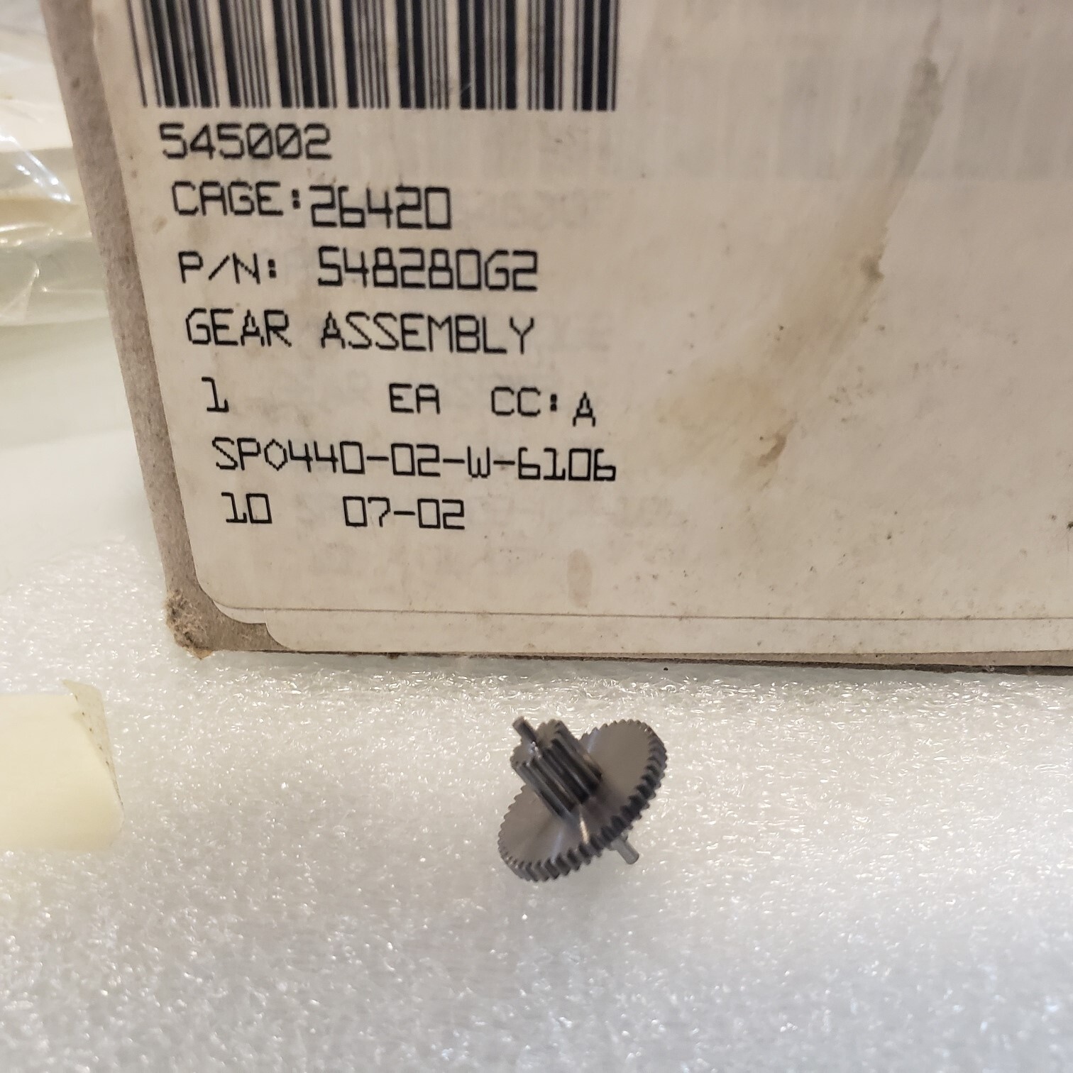 ASTRO GEAR AND INSTRUMENT GEAR ASSY 547280G2 6620-00-854-5002