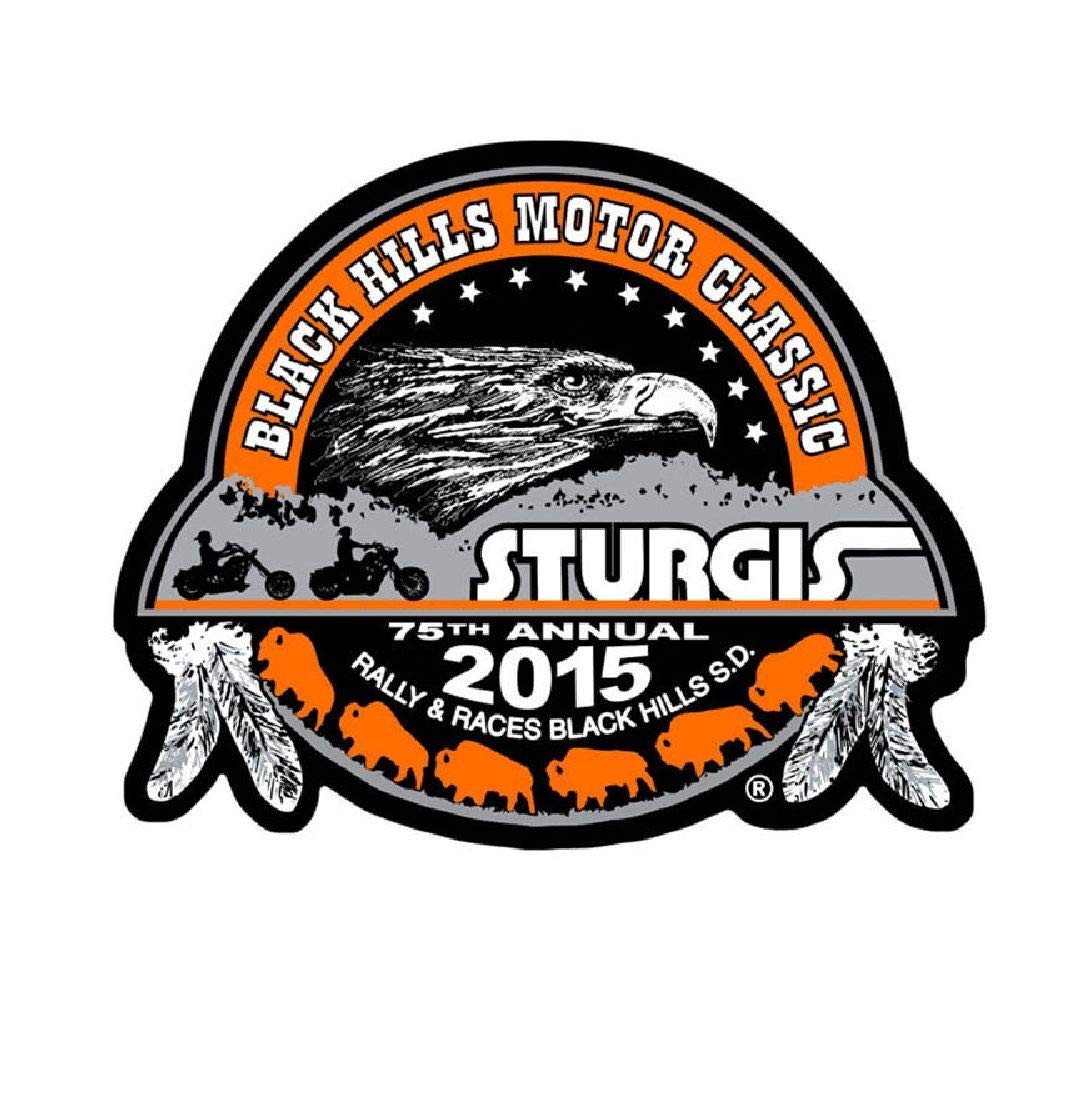 2015 Sturgis Rally 75th Anniversary Eagle Feather Biker Rally Patch (4.0 inch)