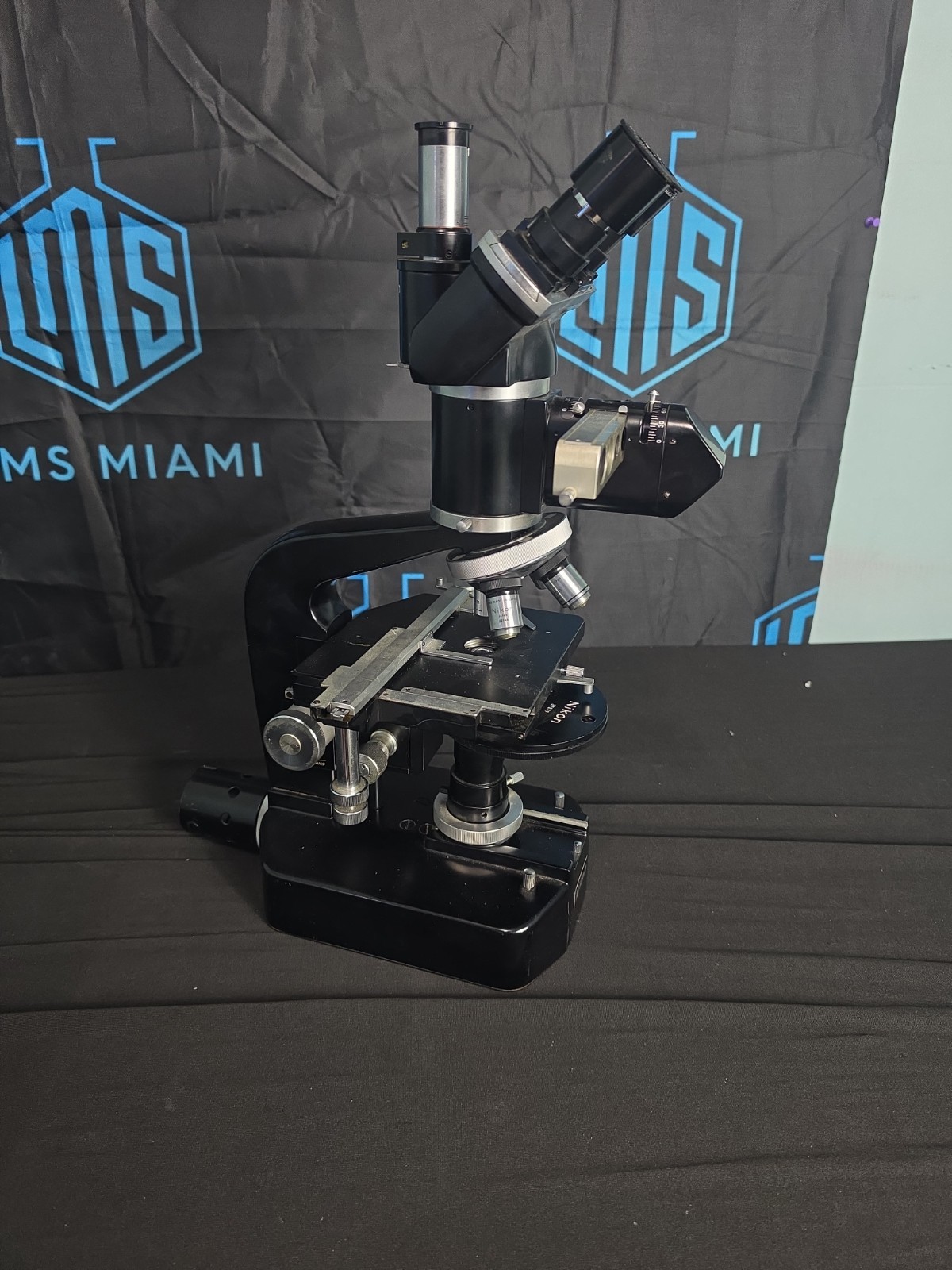 Rare Vintage Nikon Microscope S Ke Trinocular Head INTERFERENCE DIC OPTICS