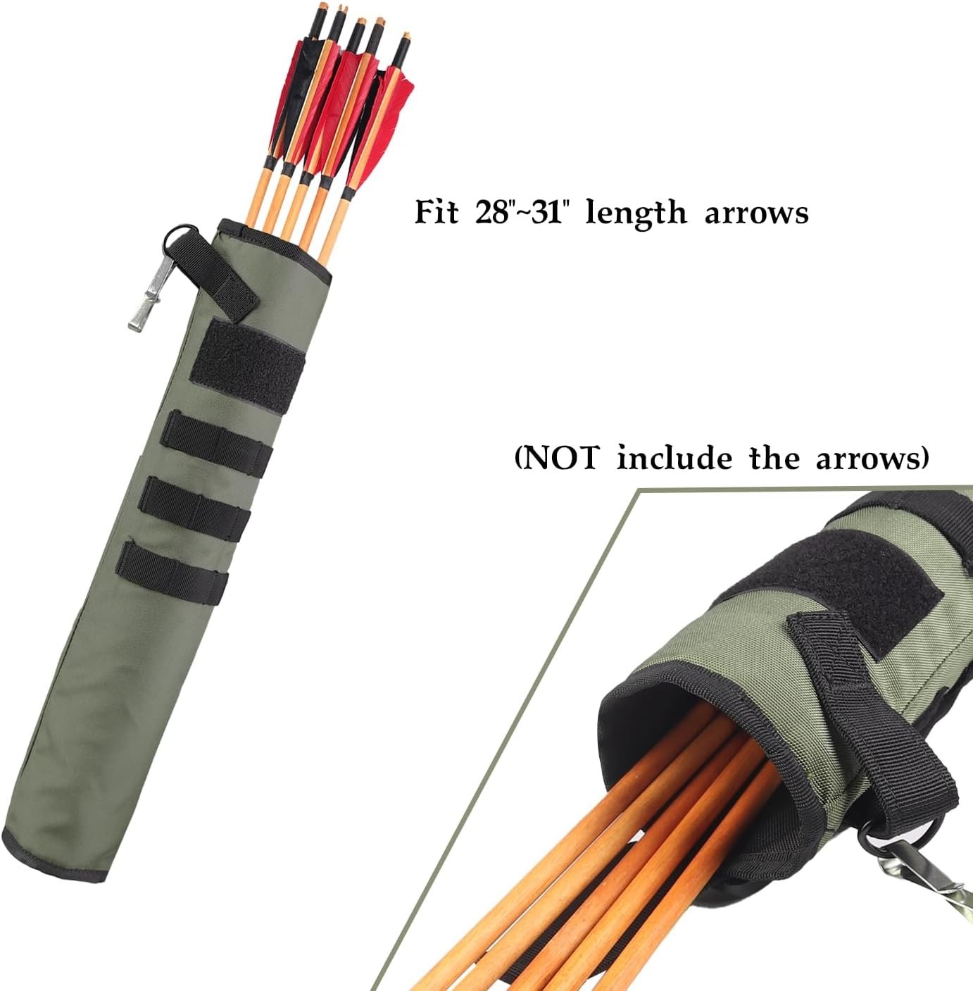 Versatile Molle System Archery Quiver - Holds 12-18 Arrows for Target Shooting