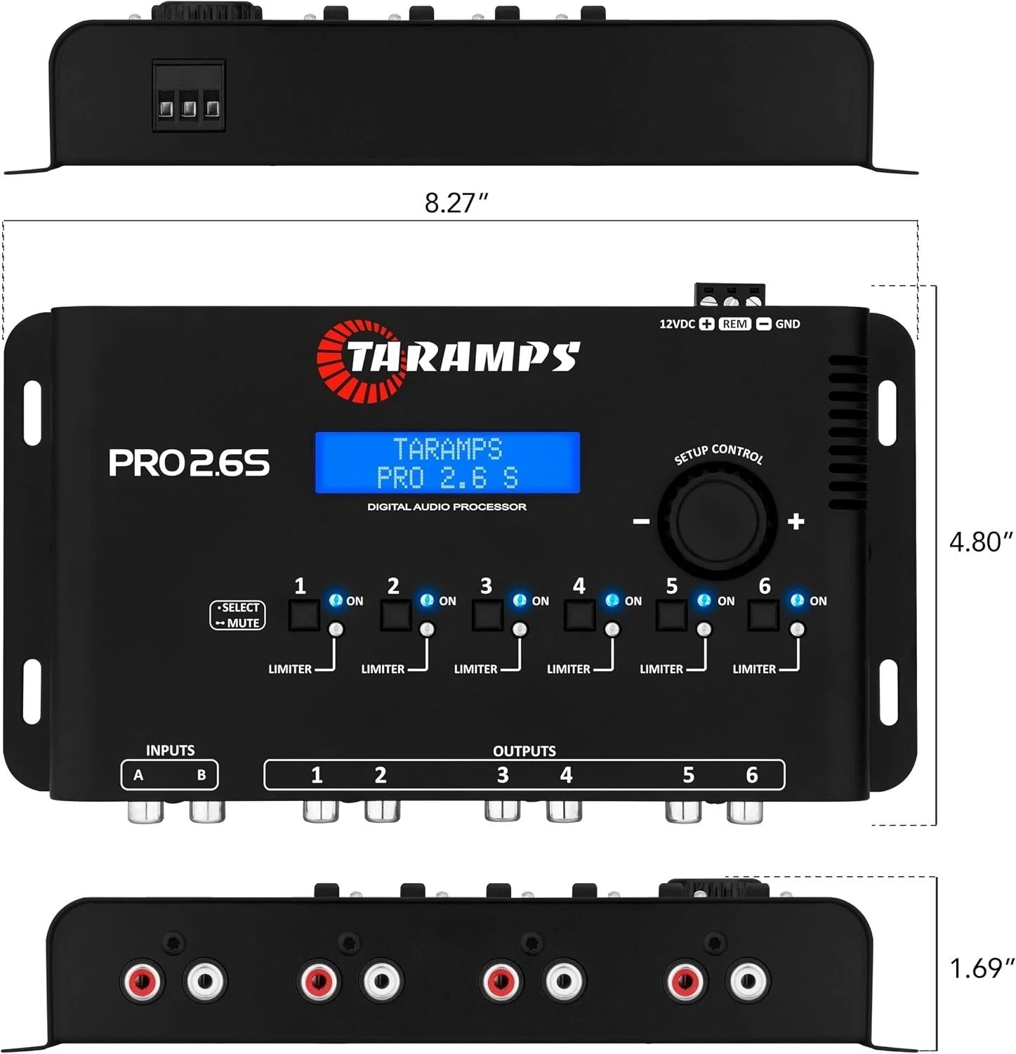Compact Pro 2.6S DSP Equalizer - 18K Ohm RCA Output for Car Audio Systems