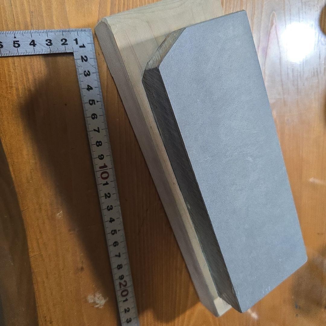 Kyoto Shouhonyama Asagi Nashiji Natural Whetstone Mounted Base Finishing Stone