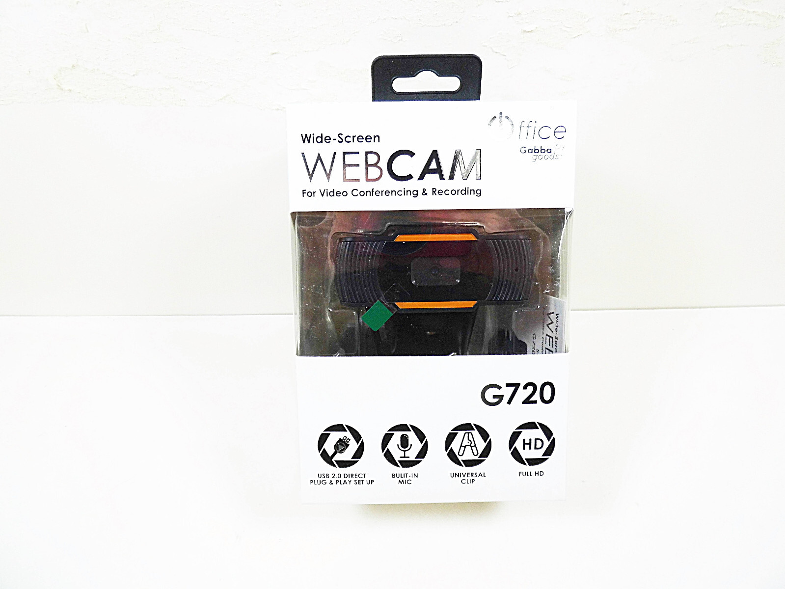 Webcam Gabba Goods Office Wide-Screen  720P HD with Built in Mic USB 2.0 Direct