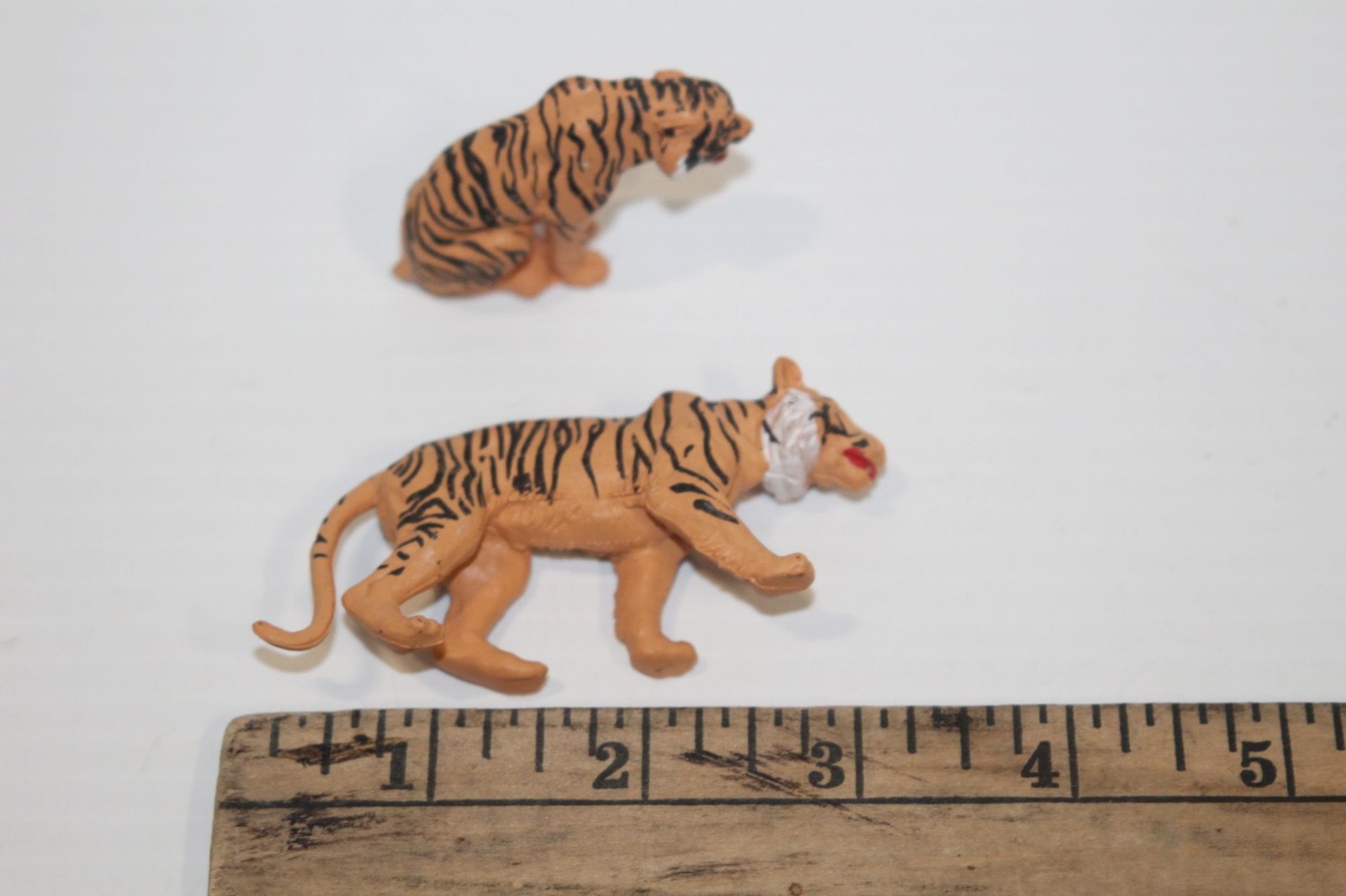 Vintage 1970s Britains Plastic Zoo Animals - Set of 2 Tiger (England) Toy Figure
