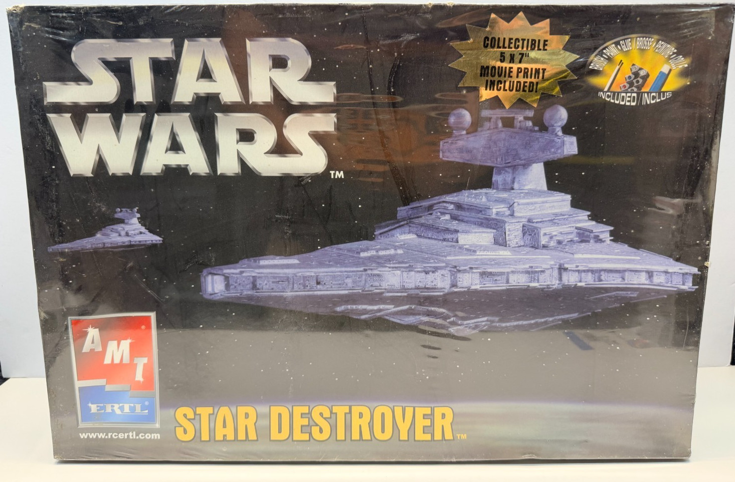 AMT Star Wars Star Destroyer Brush, Paint & Movie Poster Sealed Model Kit