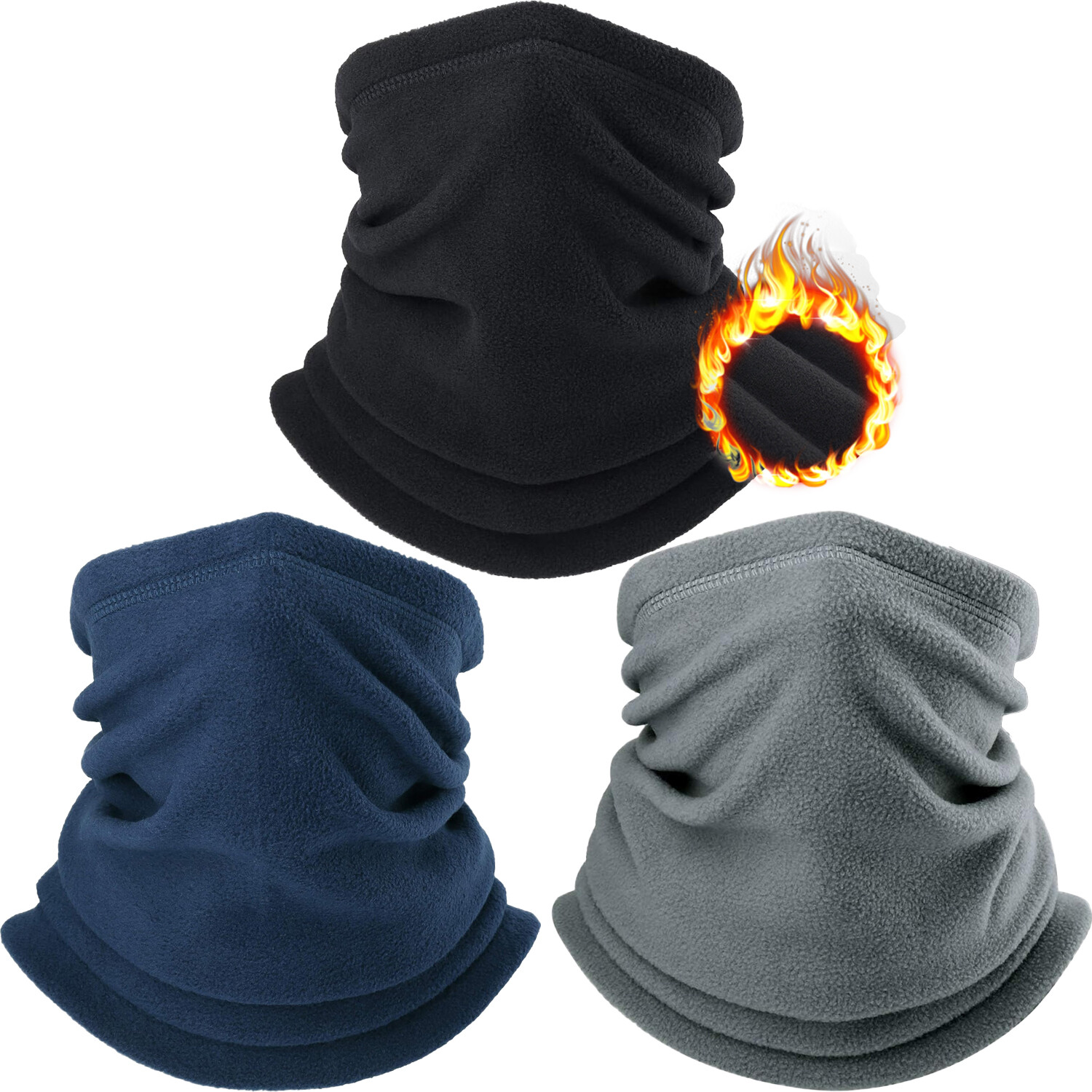 Winter Neck Warmer Gaiter Ski Mask Windproof Fleece Scarf Bandana for Men Women