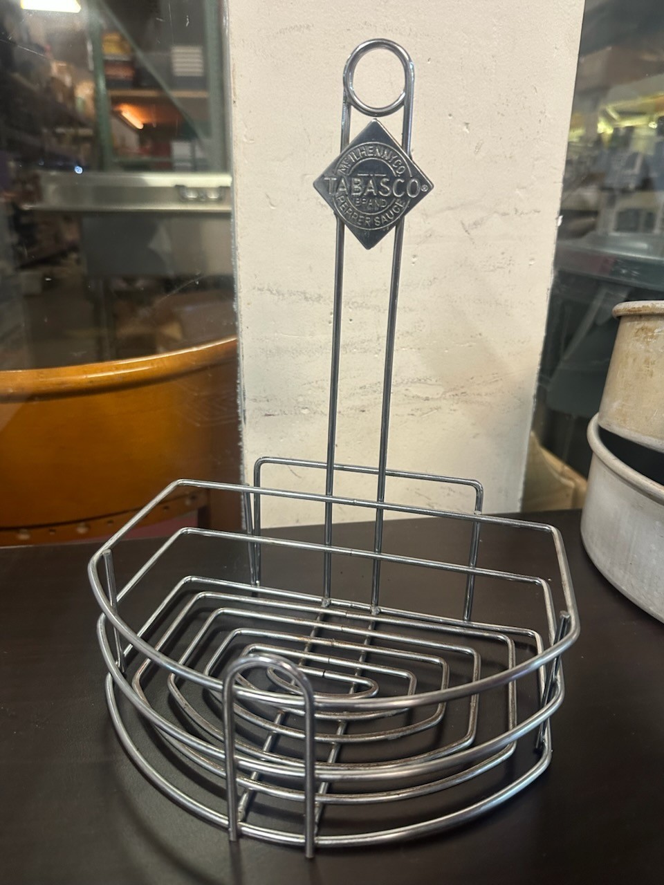 Tabasco Restaurant Wire Basket Condiment Caddy Menu holder