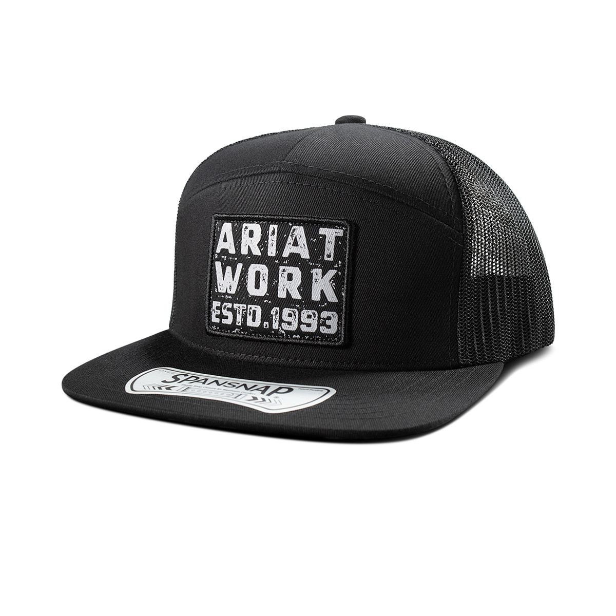 Ariat Ariat Work 7 Panel Patch Black - Hats Cap - A290002101