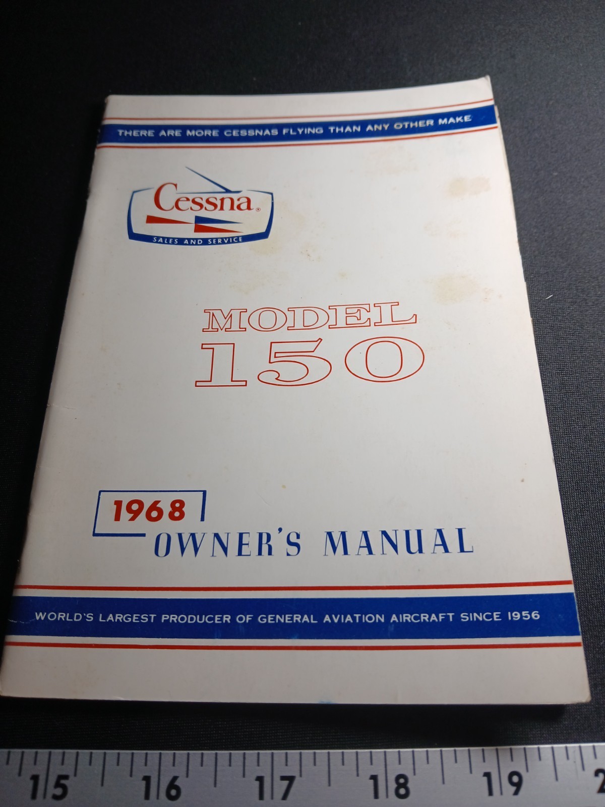 Cessna 1968 Model 150H Owner's Manual Vintage Rare altered by previous owner