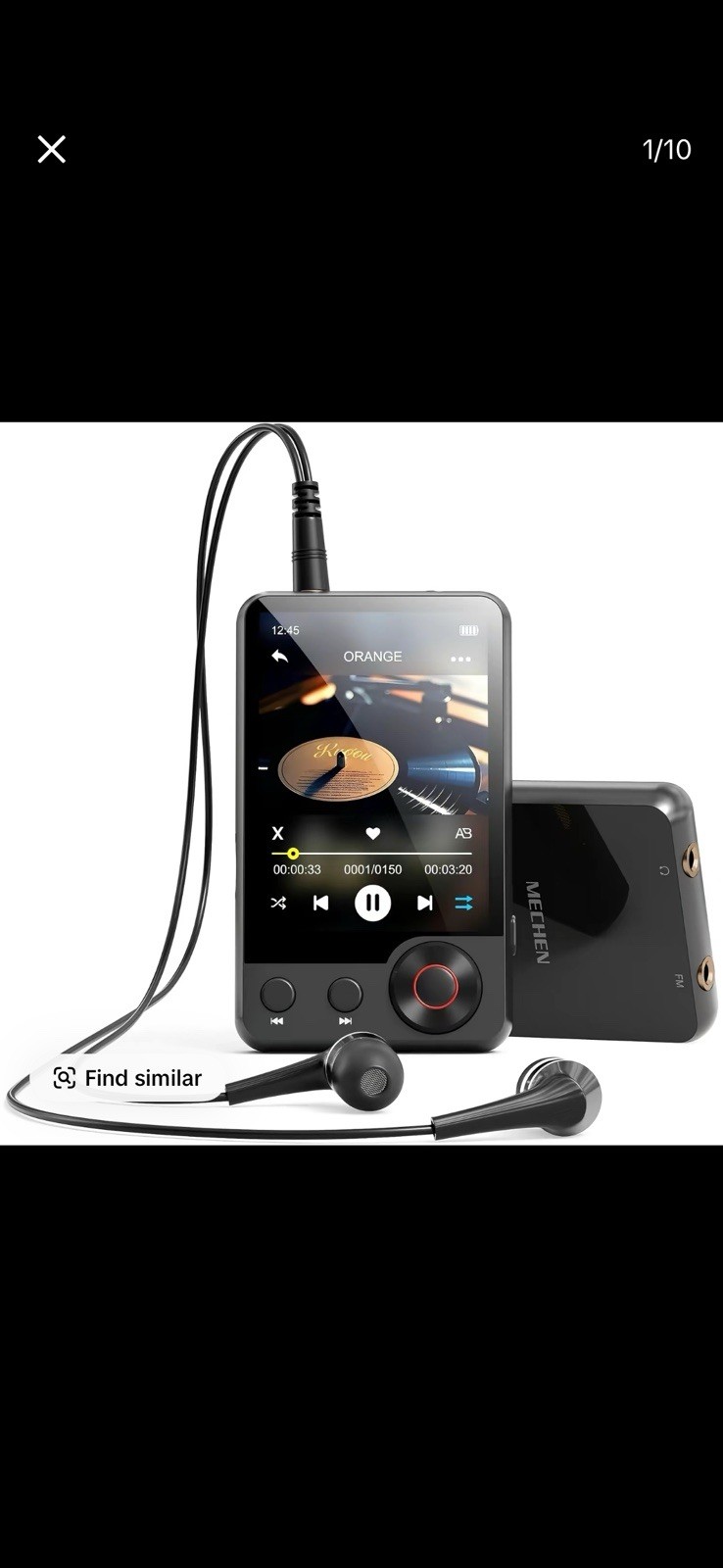 Bluetooth MP3 Player 128GB Touch Screen HiFi Speaker Voice Recorder