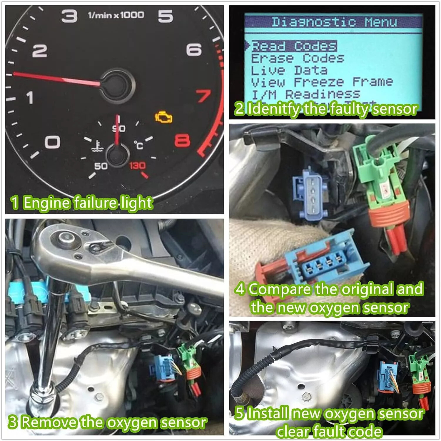 2X Oxygen Sensor Upstream and Downstream O2 Sensor Replacement for Toyota Camry