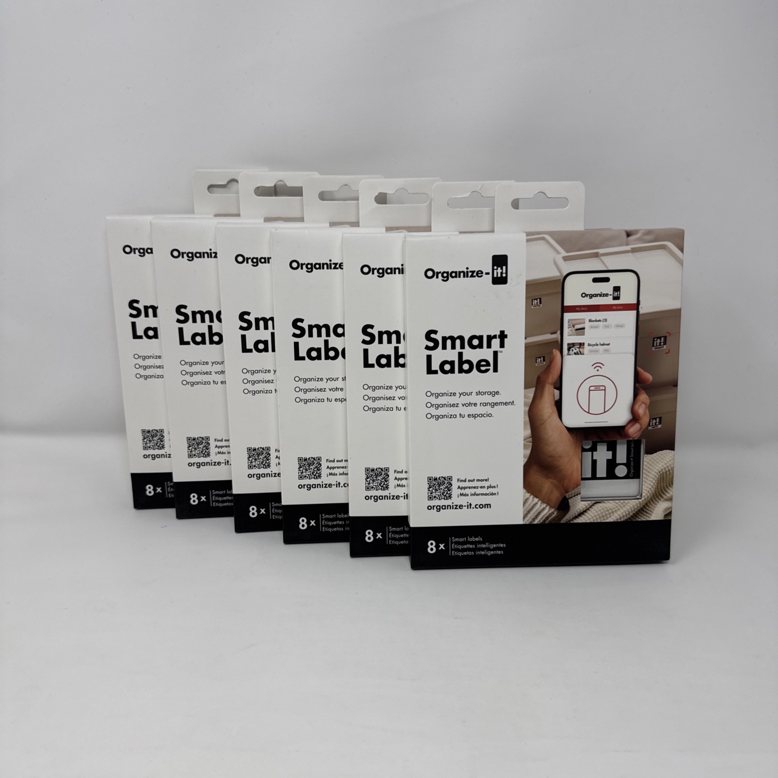 48 Smart Storage Tags (6 Packsx8 Labels Each) Organize-It Intelligent Tags Smart