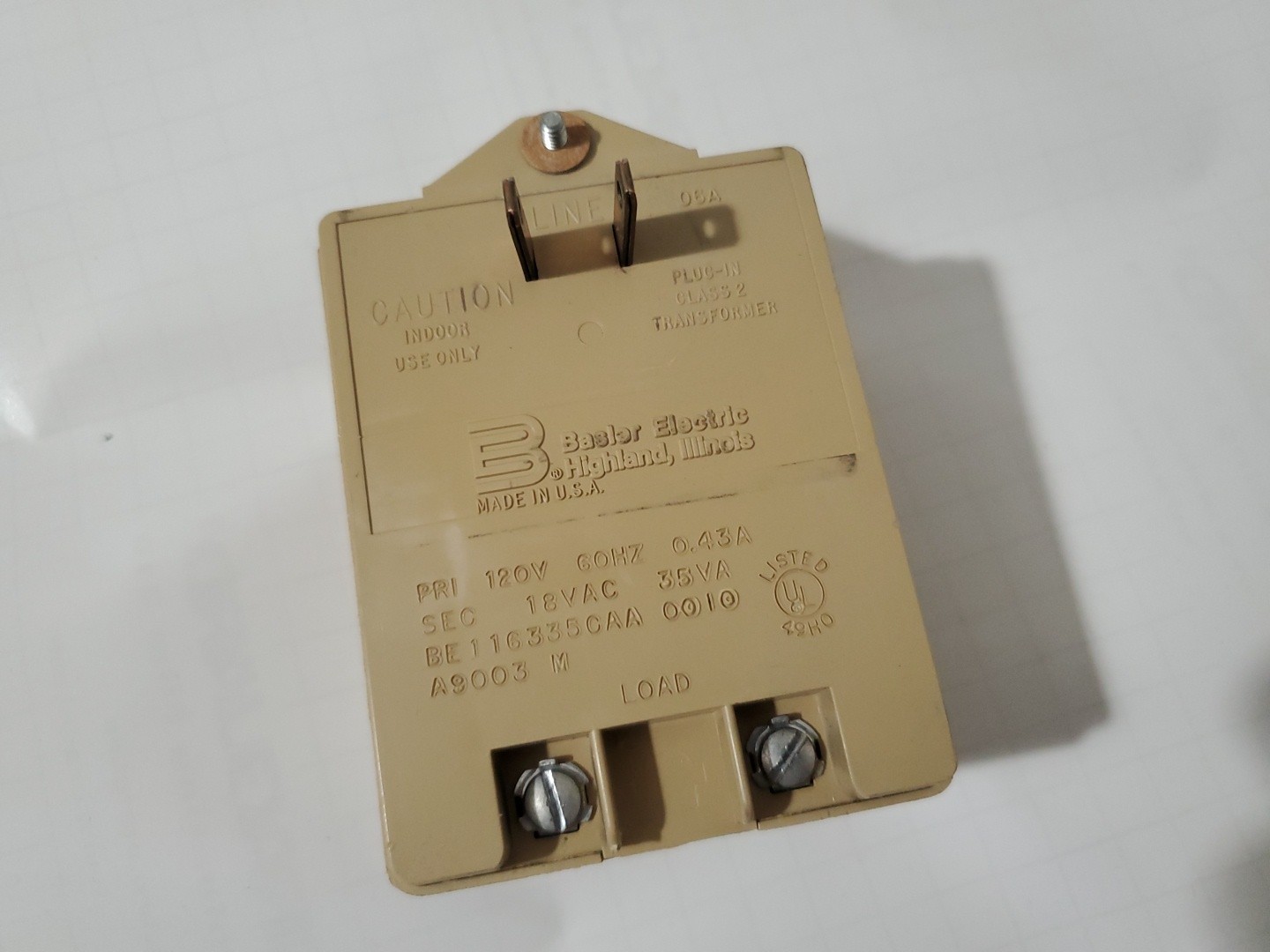 Moose Z1100E Wall Power Adapter Supply Transformer, 18 VAC Output