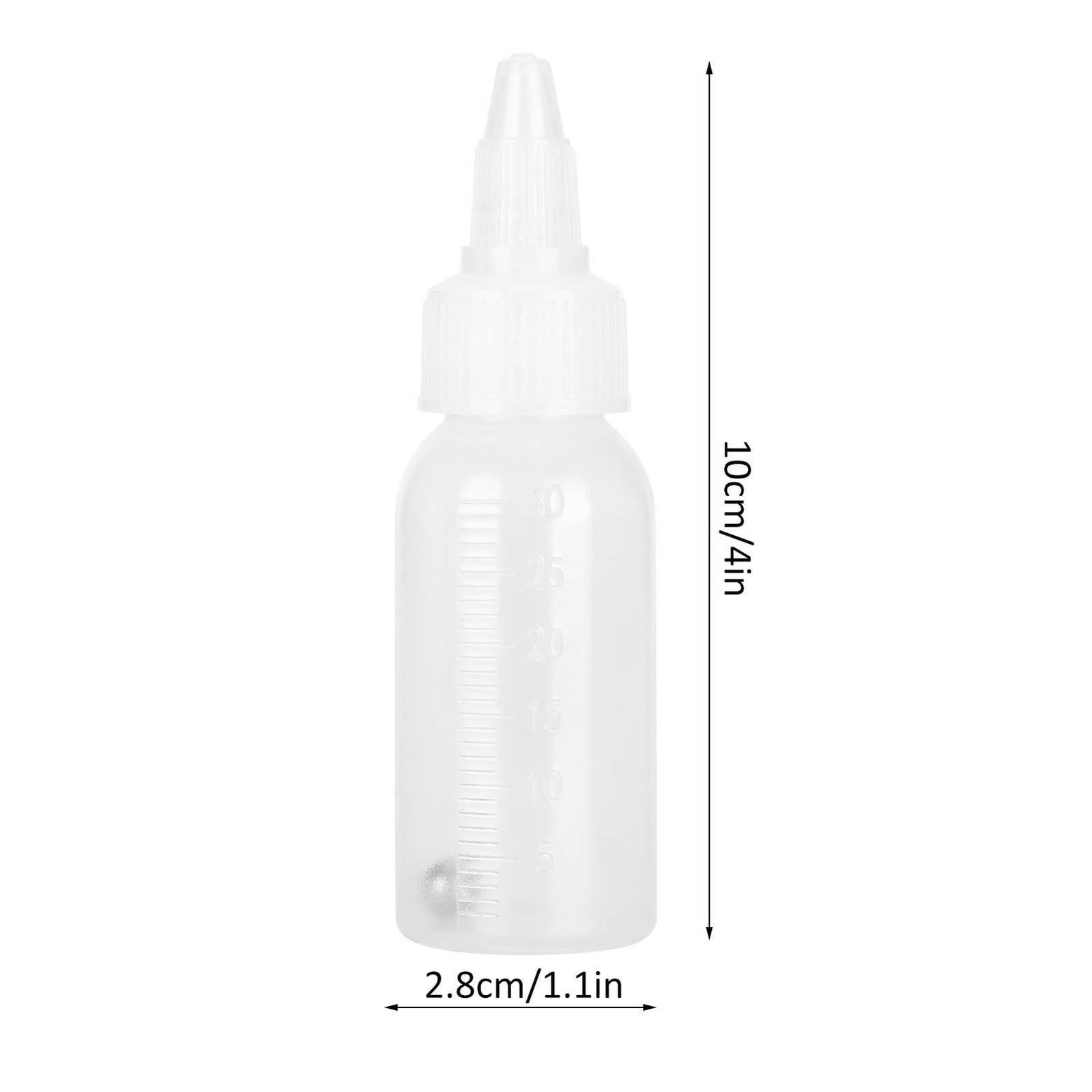 10Pcs 30ml Squeeze Bottles, Paint, Ball Inside, PP Small Plastic, Scale, Pigment