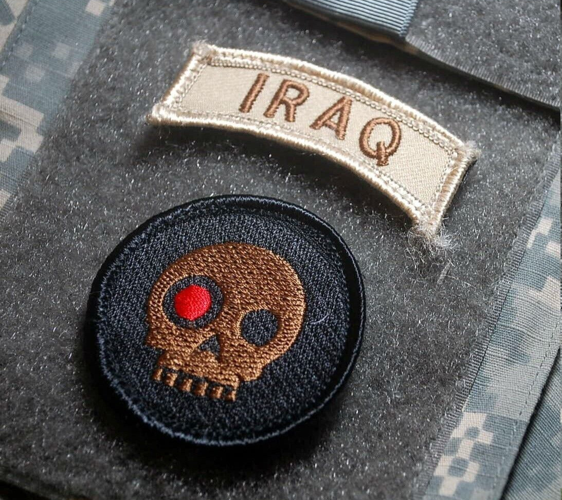 PMC DSS DIPLOMATIC SECURITY vêlkrö 2-PC: 2" TERMINATOR SKULL + IRAQ Tab